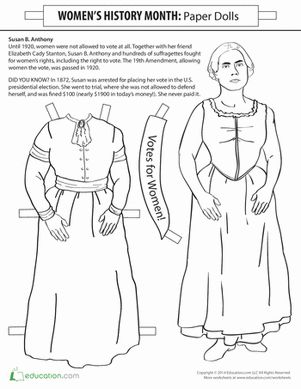 Susan b anthony for kids worksheet education american heritage girls susan b anthony women history month activities