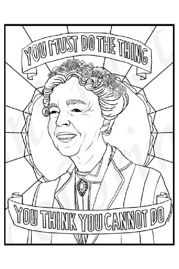 Fabulous famous women coloring pages for womens history month