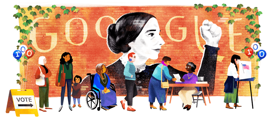 Susan b anthonys th birthday doodle