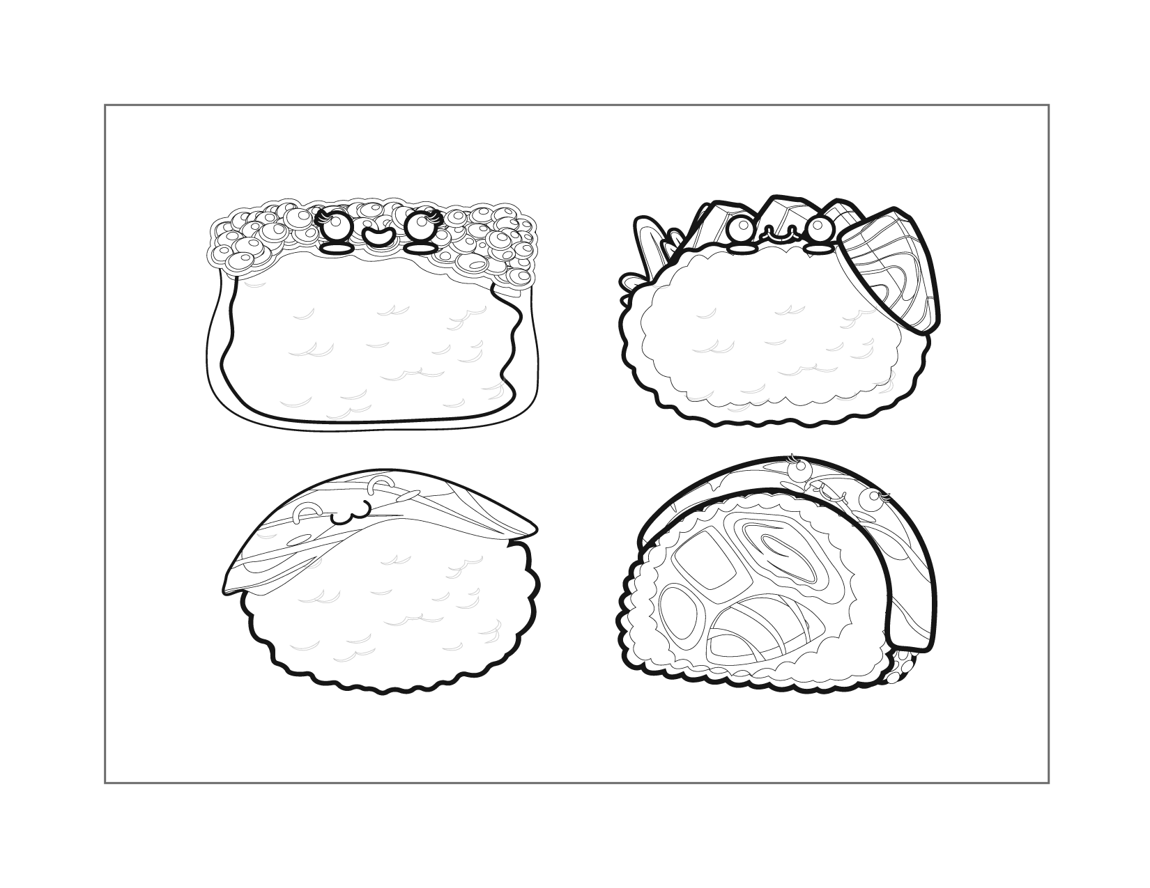 Sushi pages â printable pages