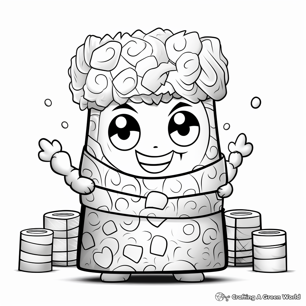 Sushi coloring pages