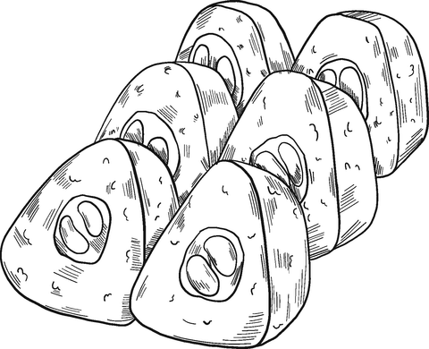 Sushi coloring page free printable coloring pages