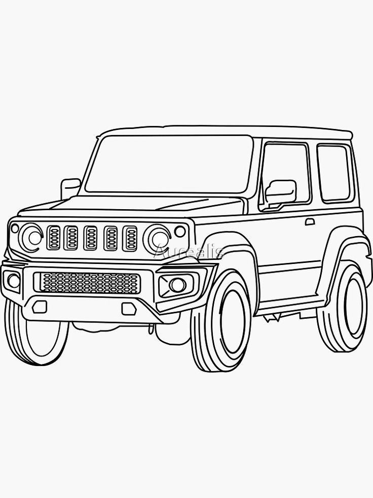 Pin by ani castro aguilar on marfil bag suzuki jimny jeep drawing cars coloring pages