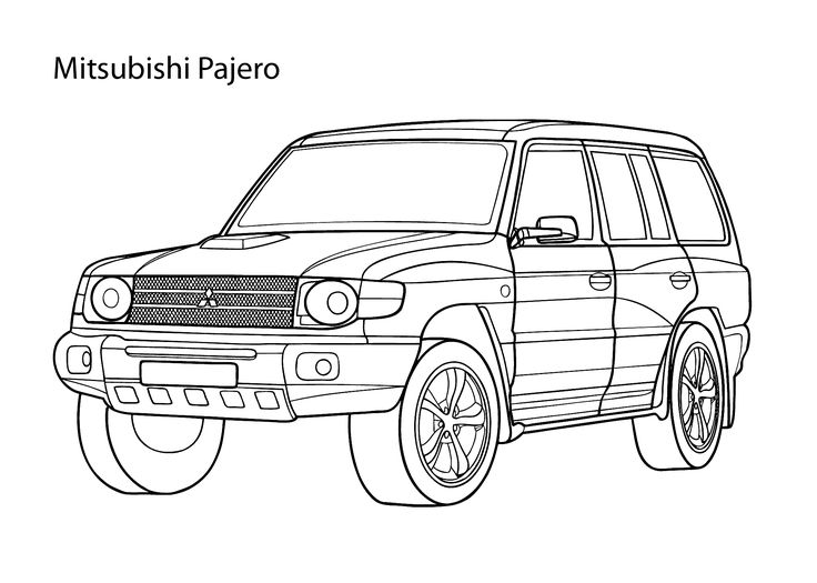 Super car mitsubishi pajero coloring page cool car printable free cars coloring pages mitsubishi pajero mitsubishi