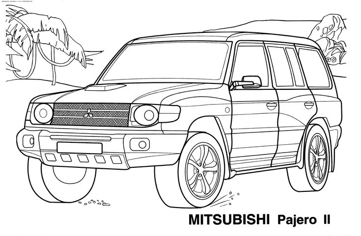 Free printable mitsubishi pajero ii car cars coloring pages mitsubishi pajero mitsubishi