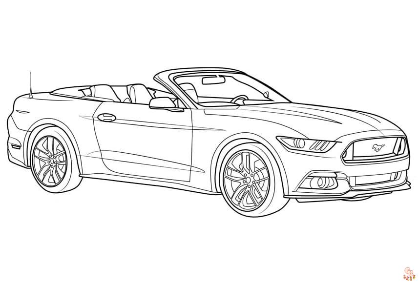 Mustang car coloring pages gratis utskrivbara och lãtta att fãrglãgga