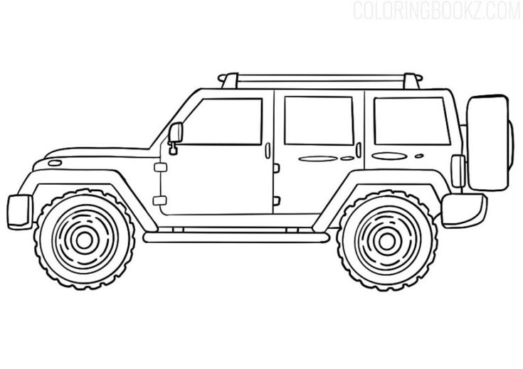 Suv car coloring page