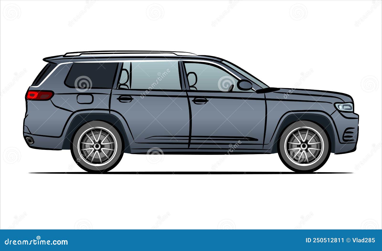 Modern suv car abstract silhouette stock illustration