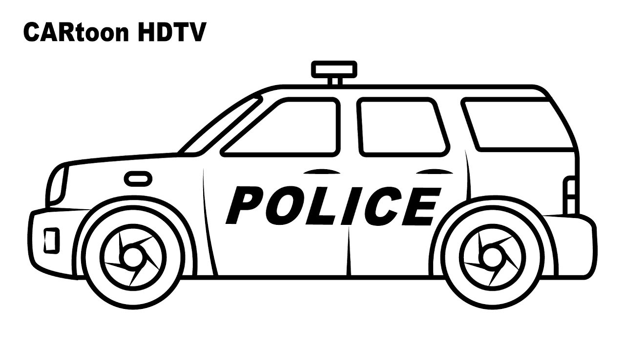 Suv police car satisfying coloring pages video colors vehicles coloring video