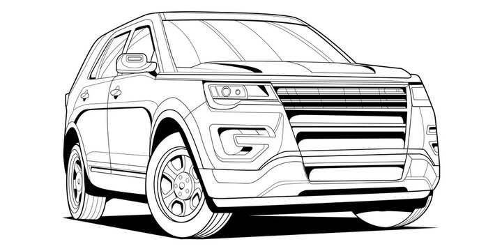 Suv drawing images â browse photos vectors and video