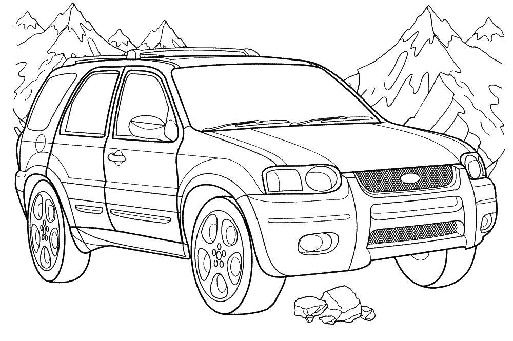 Online coloring pages coloring page car suv machine download print coloring page