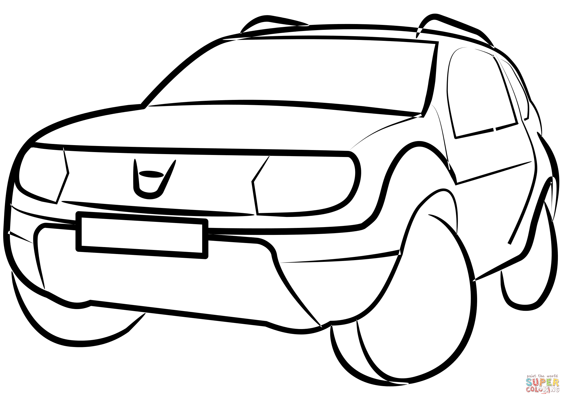 Suv car coloring page free printable coloring pages