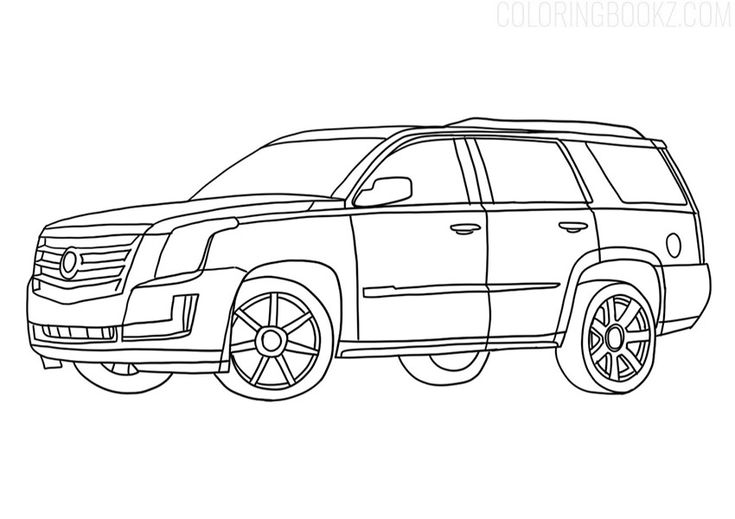 Cadillac escalade coloring page cadillac escalade cars coloring pages coloring pages