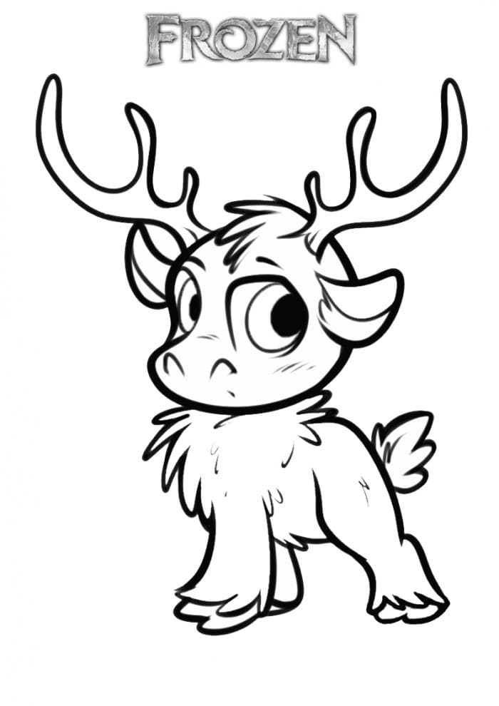 Chibi sven coloring page