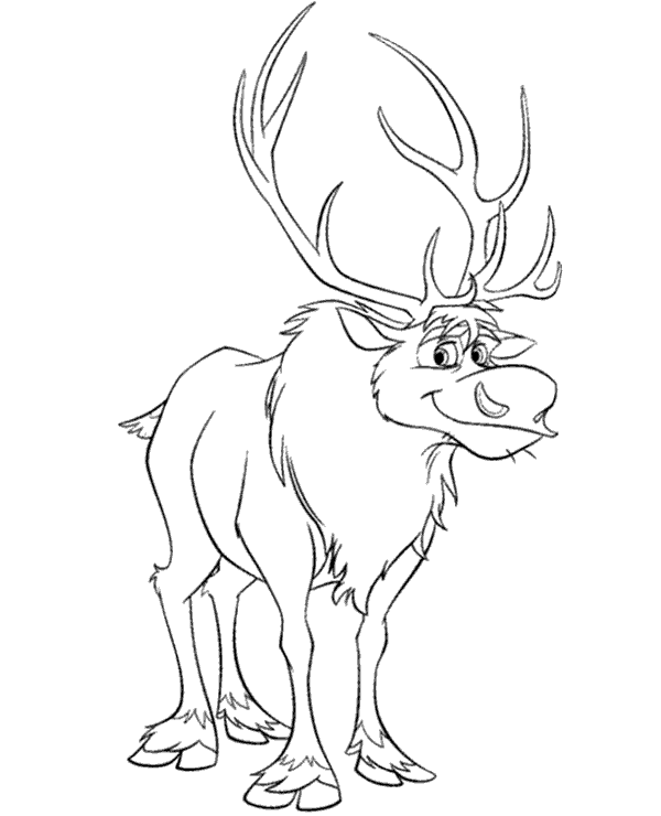 Coloring page reindeer sven