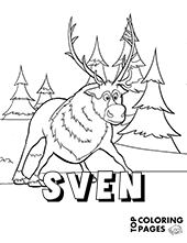 Coloring page reindeer sven