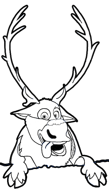 How to draw sven the reindeer from frozen step by step tutorial