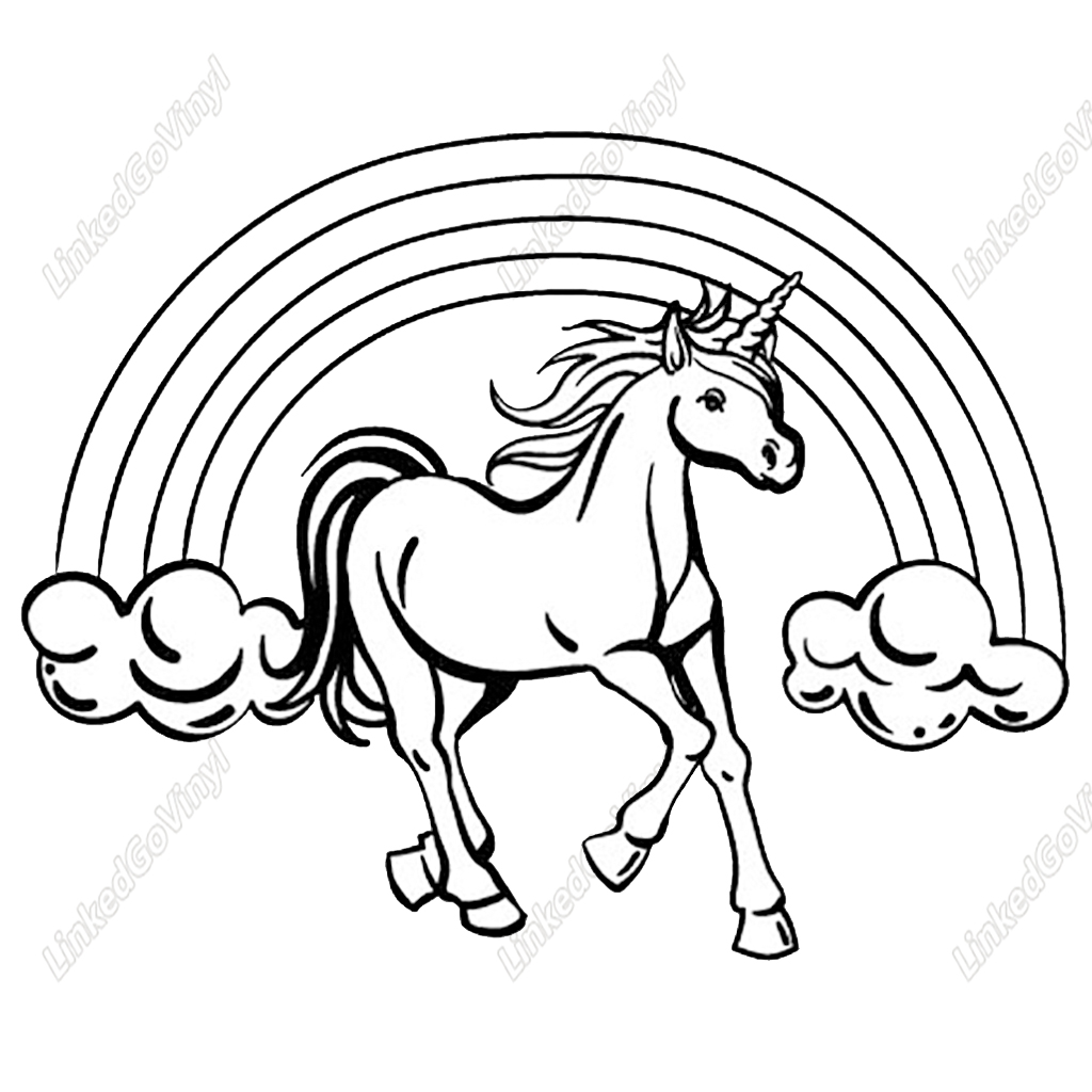 Design free unicorn coloring page svg files