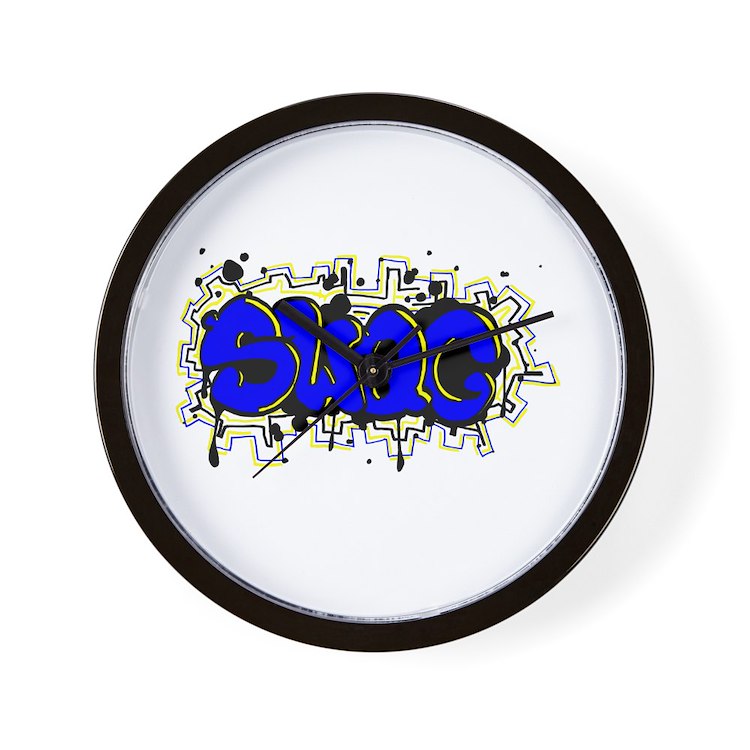 Swag graffiti wall clock