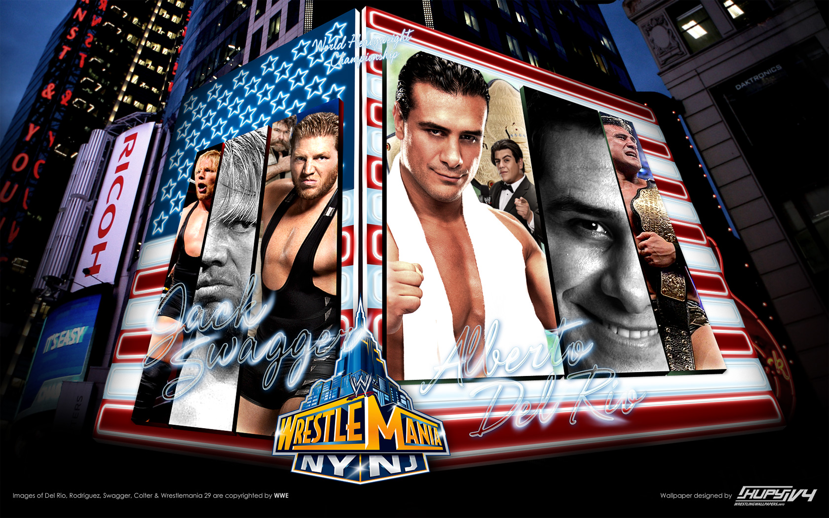 New wrestlemania wallpaper alberto del rio vs jack swagger