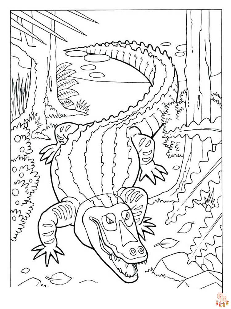 Free printable alligator coloring pages for kids