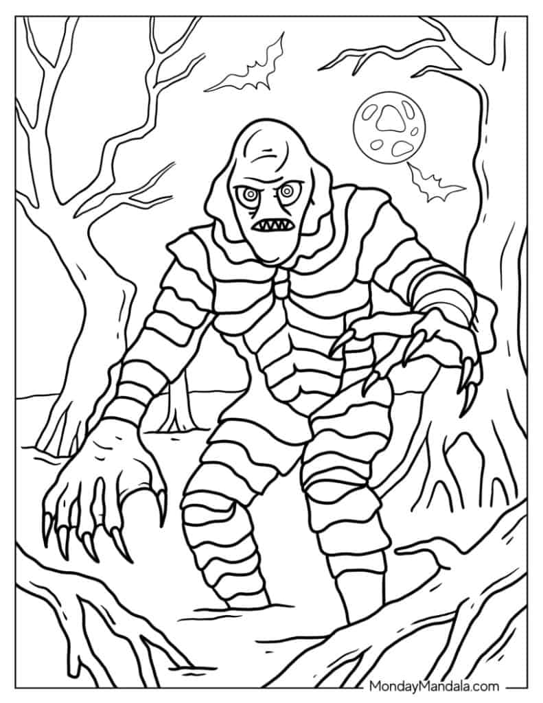 Monster coloring pages free pdf printables