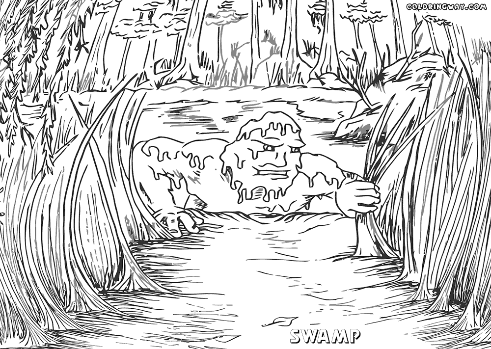 Swamp coloring pages coloring pages to download and print