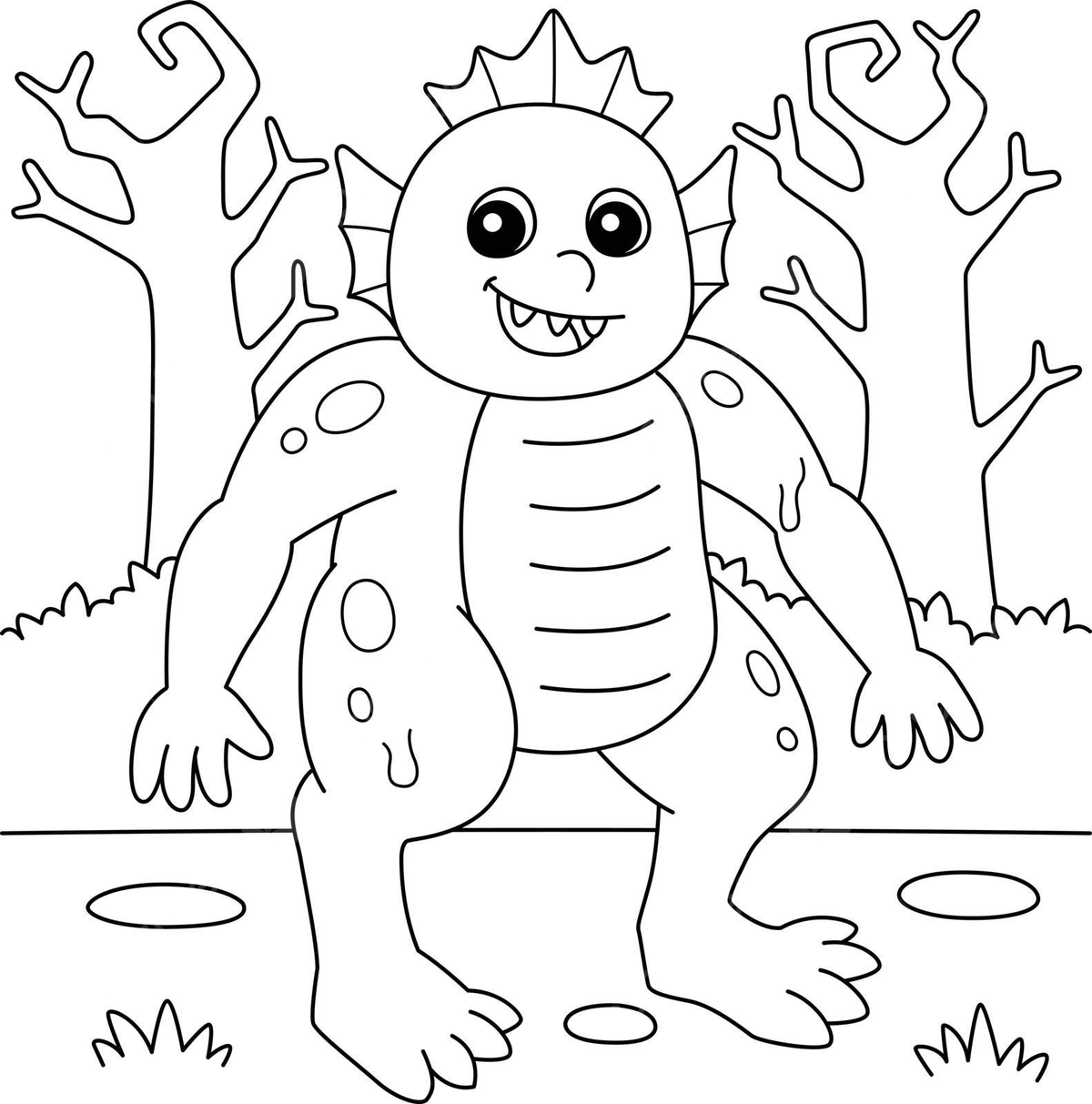 Swamp monster halloween coloring page for kids colouring book color grapc vector colouring book color grapc png and vector with transparent background for free download