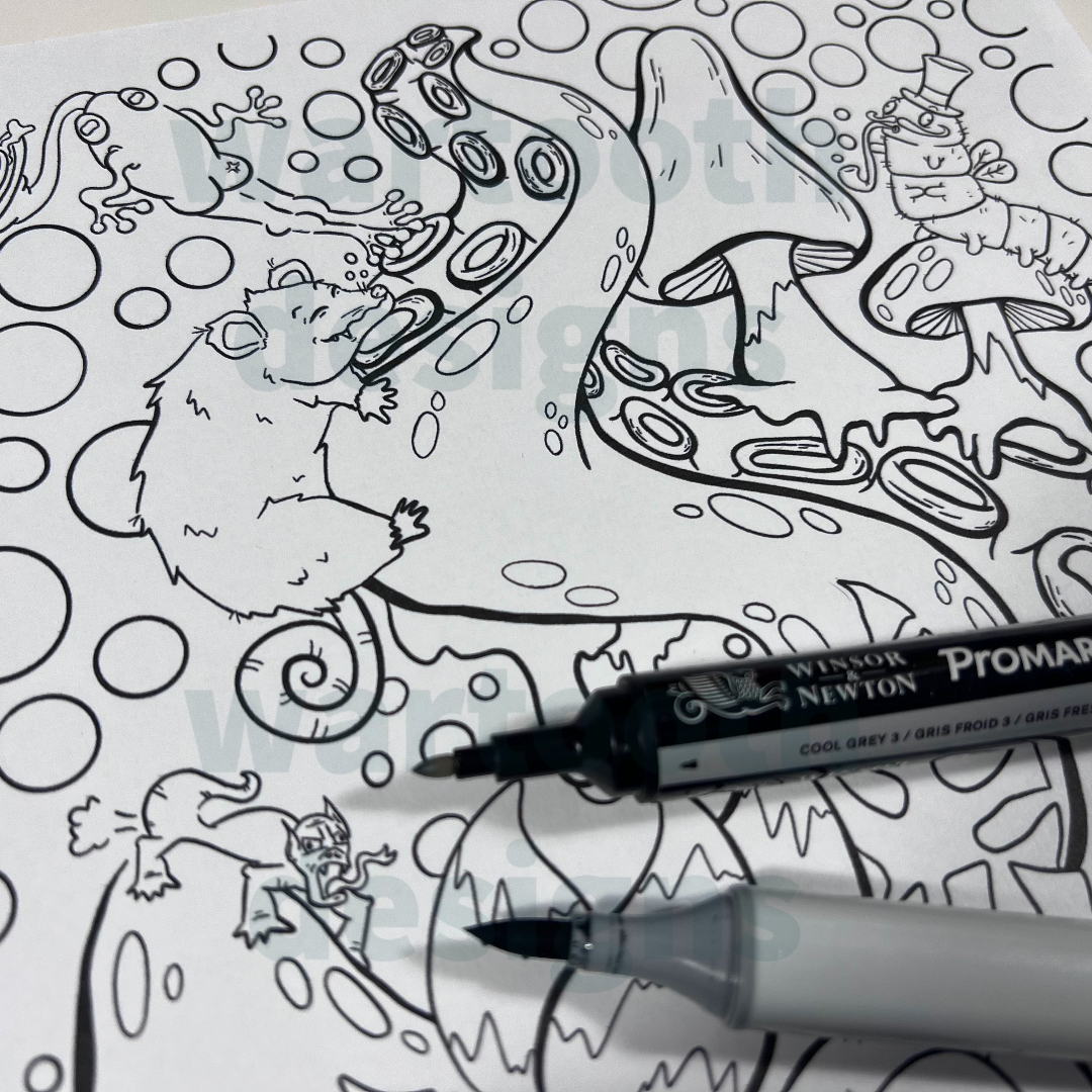 Scribbles coloring page