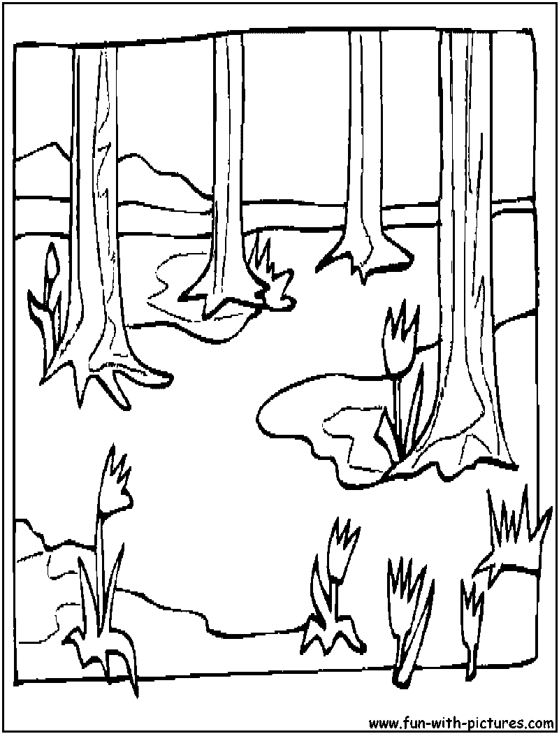 Springlandscape coloring page