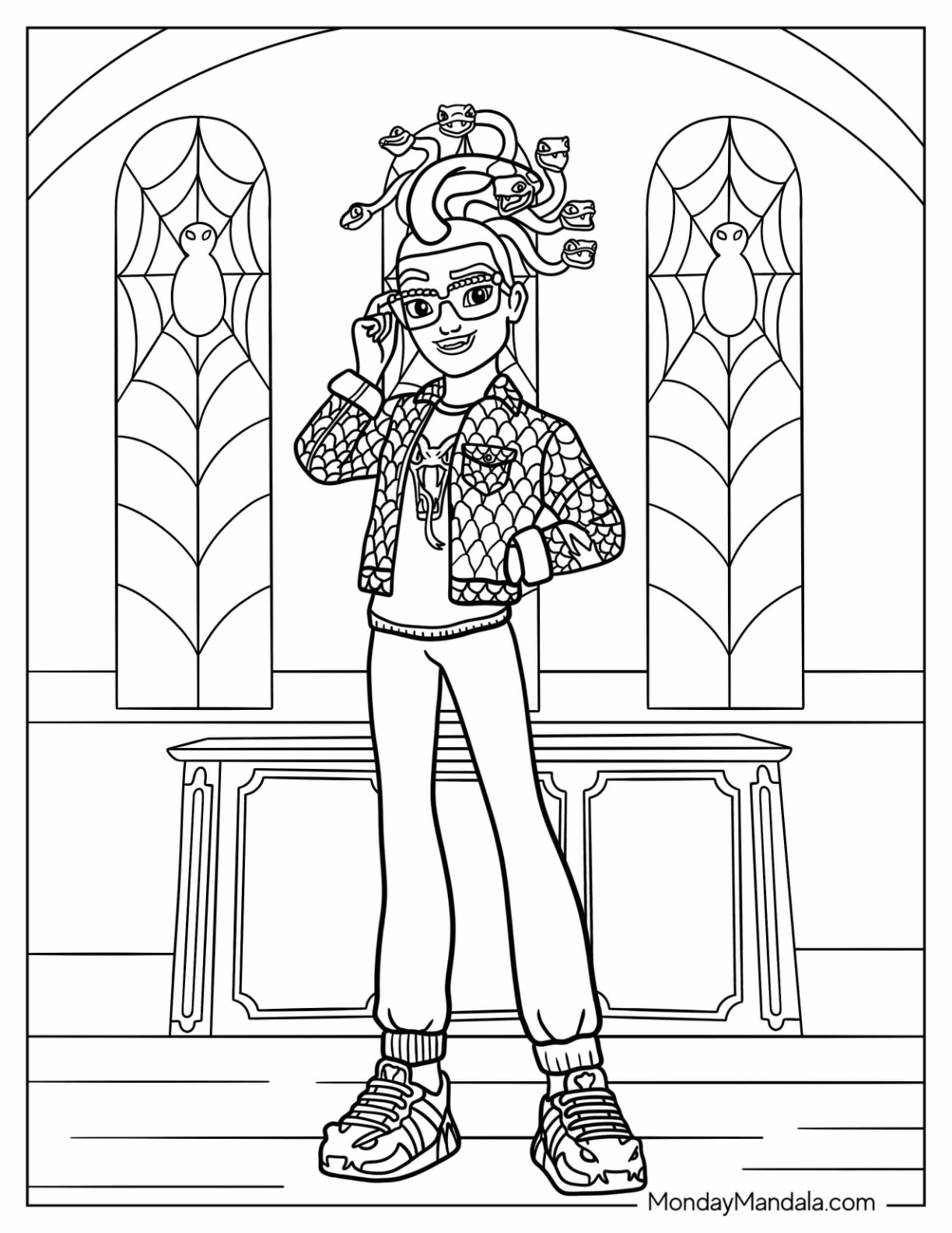 Monster high coloring pages free pdf printables