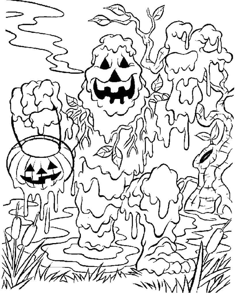 Online coloring pages monster coloring page swamp monster coloring pages monsters