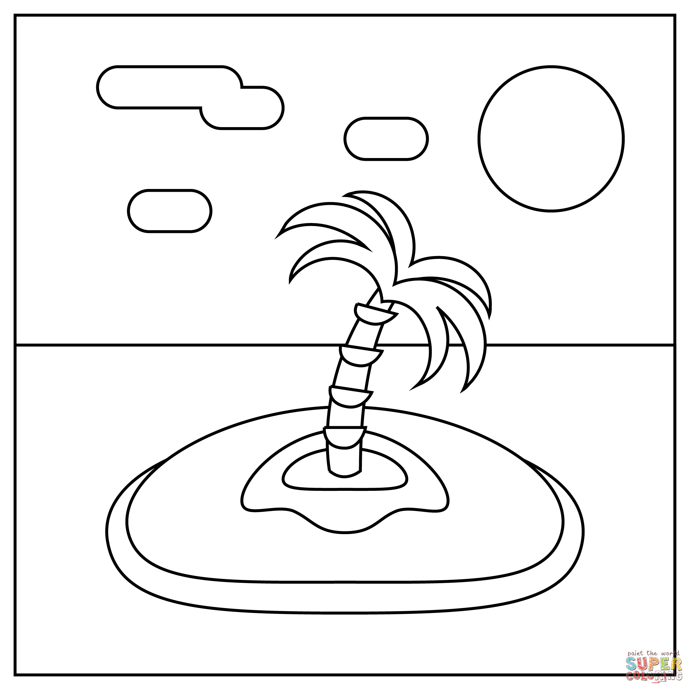 Desert island coloring page free printable coloring pages