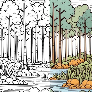 Swamp coloring page