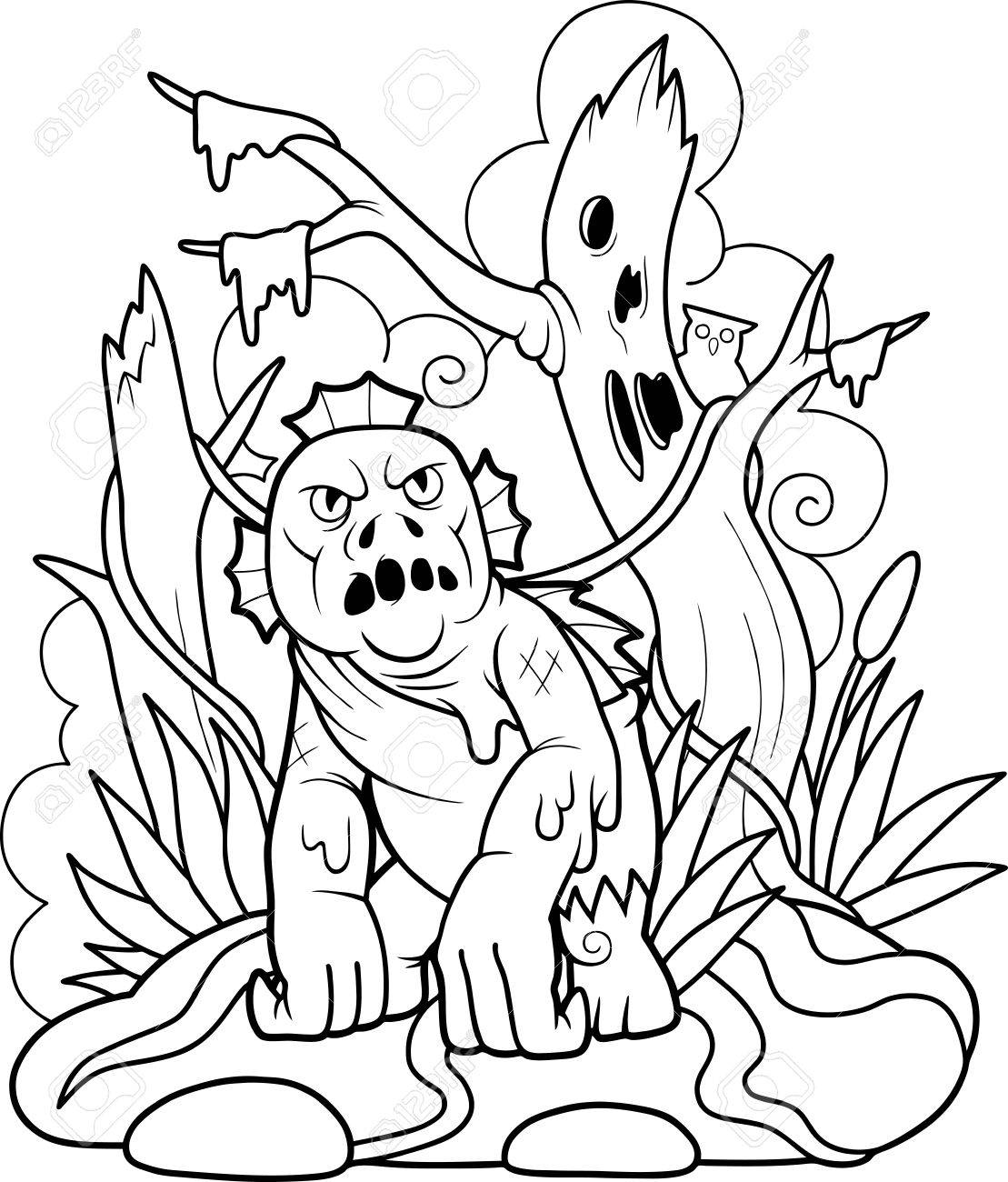 Swamp monster royalty free svg cliparts vectors and stock illustration image