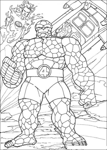 The thing coloring page free printable coloring pages