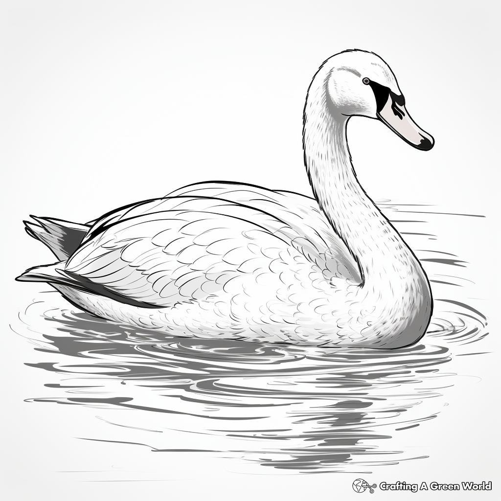 Swan coloring pages