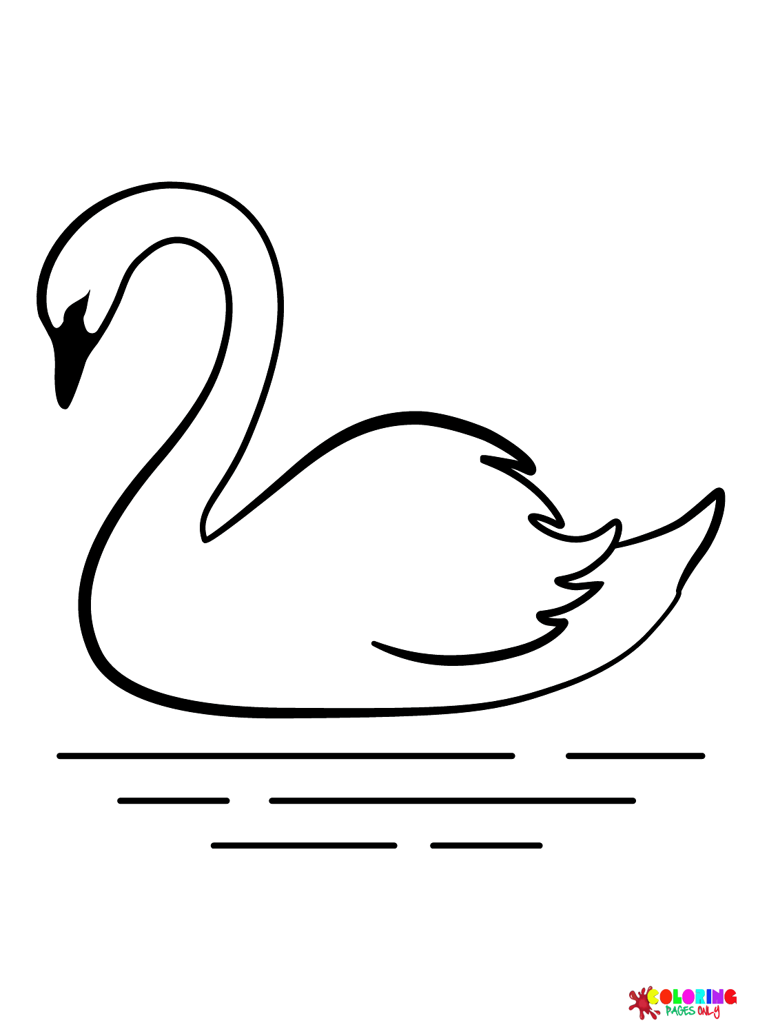 Swan coloring pages printable for free download