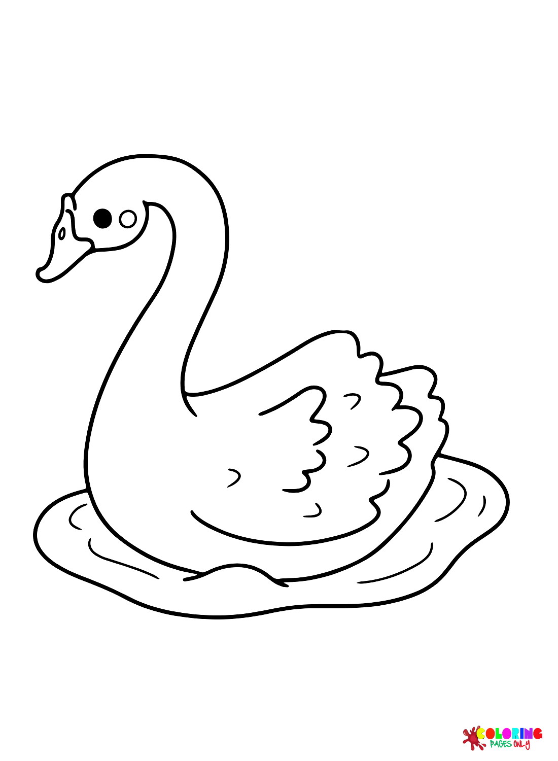 Swan coloring pages printable for free download