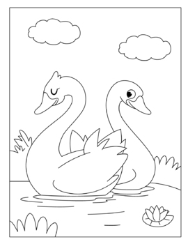 Swan coloring pages vol