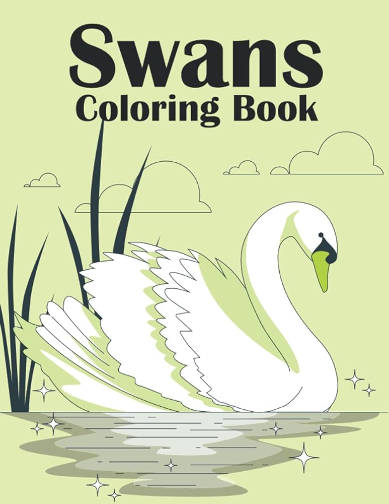 Swans coloring book stress relieving patterns swan birds activity coloring book for adults