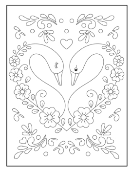 Swan coloring pages vol