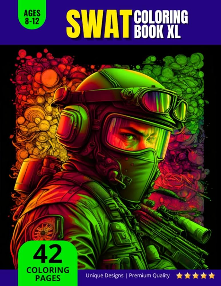 Swat coloring book police action