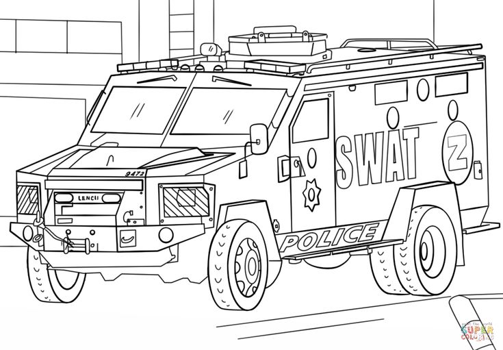 Swat truck coloring page free printable coloring pages truck coloring pages cars coloring pages firetruck coloring page