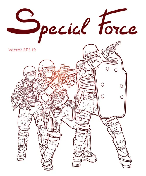 Swat team stock illustrations