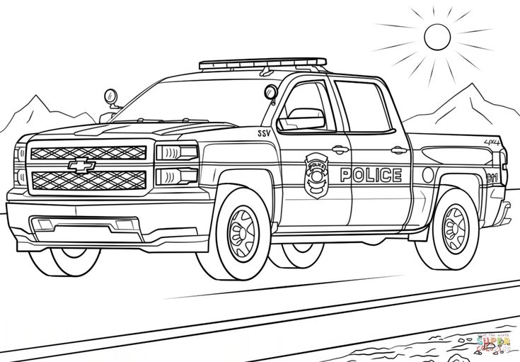 Police truck super coloring truck coloring pages cars coloring pages tractor coloring pages