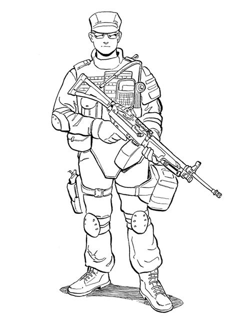 Drawing swat police coloring page