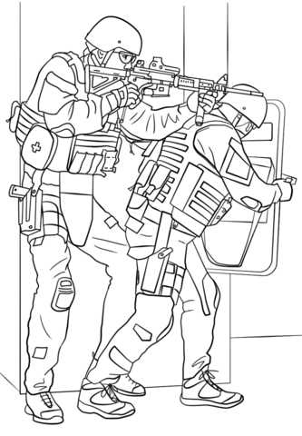 Fbi swat team coloring page free printable coloring pages