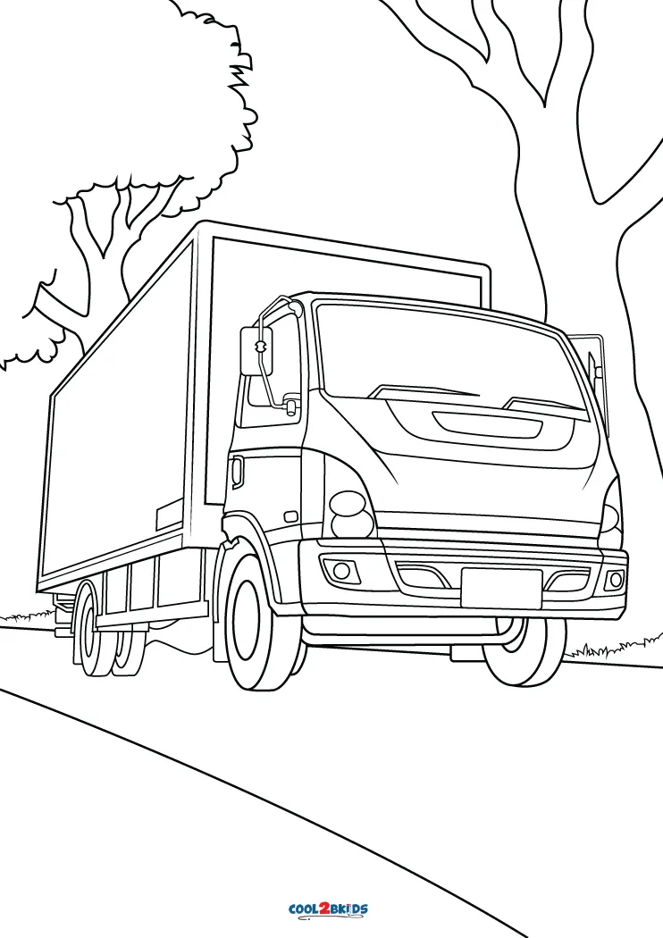 Free printable truck coloring pages for kids