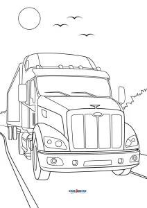 Free printable truck coloring pages for kids